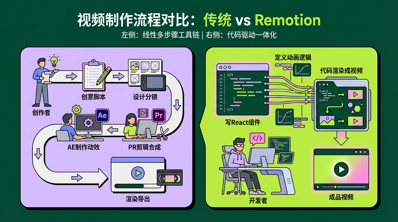 实测1300万曝光的爆款Remotion Skill：让视频制作从专业技能变 ...